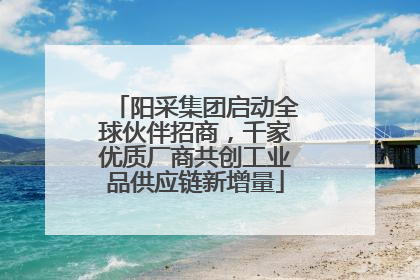 阳采集团启动全球伙伴招商，千家优质厂商共创工业品供应链新增量