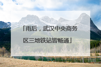 雨后，武汉中央商务区三地铁站皆畅通
