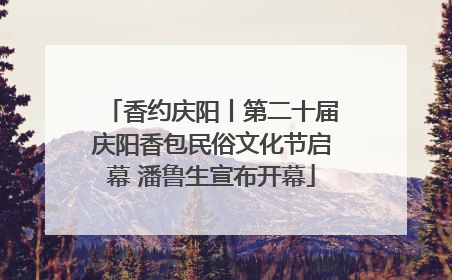 香约庆阳丨第二十届庆阳香包民俗文化节启幕 潘鲁生宣布开幕
