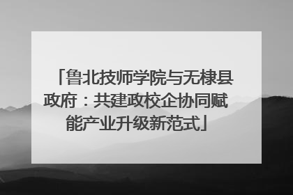 鲁北技师学院与无棣县政府：共建政校企协同赋能产业升级新范式