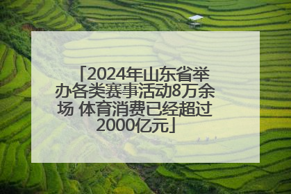 2024年山东省举办各类赛事活动8万余场 体育消费已经超过2000亿元