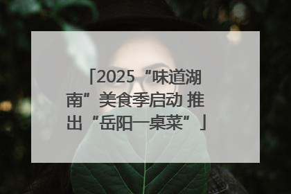 2025“味道湖南”美食季启动 推出“岳阳一桌菜”