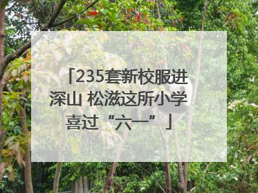 235套新校服进深山 松滋这所小学喜过“六一”