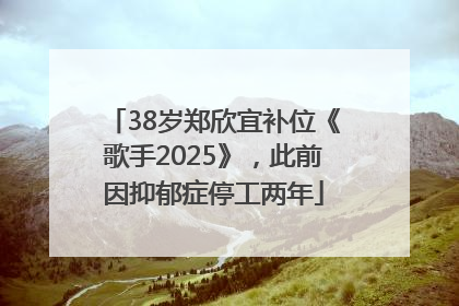 38岁郑欣宜补位《歌手2025》，此前因抑郁症停工两年