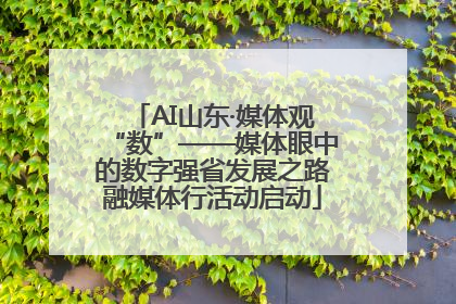 AI山东·媒体观“数”——媒体眼中的数字强省发展之路融媒体行活动启动